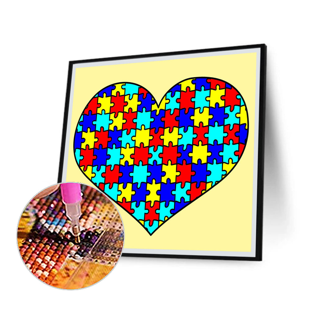 Love Puzzle - Full Round Drill Diamond Painting 50*50CM
