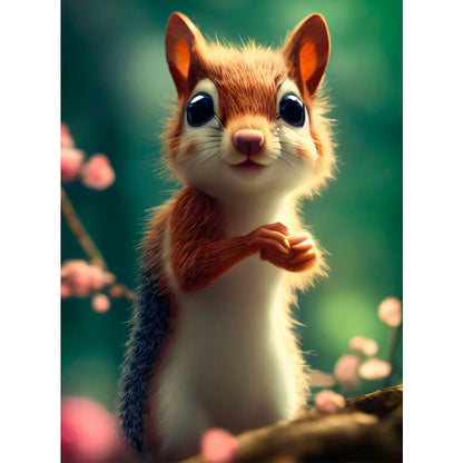 Squirrel - Full Round Drill Diamond Painting 30*40CM