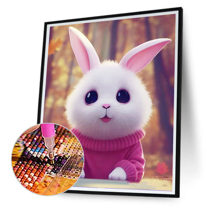 White Rabbit - Full Round Drill Diamond Painting 30*40CM