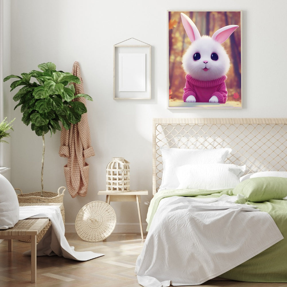 White Rabbit - Full Round Drill Diamond Painting 30*40CM