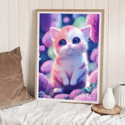 Cute Cat - Full Round Drill Diamond Painting 30*40CM