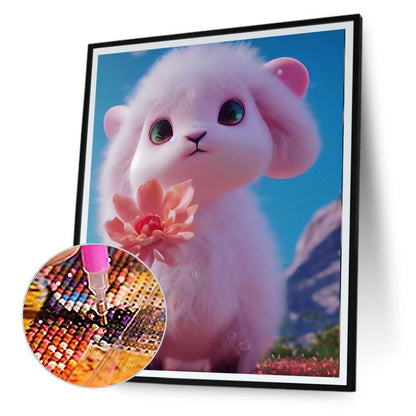 Pink Bunny - Full Round Drill Diamond Painting 30*40CM