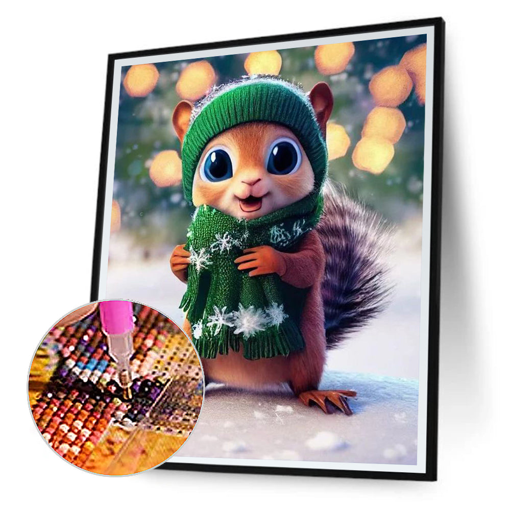 Squirrel - Full Round Drill Diamond Painting 30*40CM