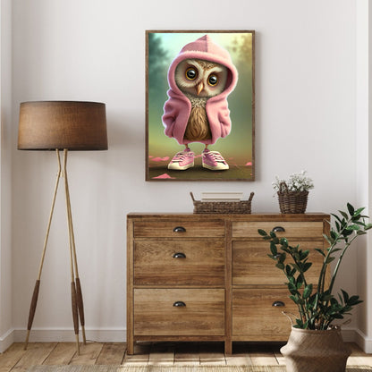 Little Owl - Full Round Drill Diamond Painting 30*40CM