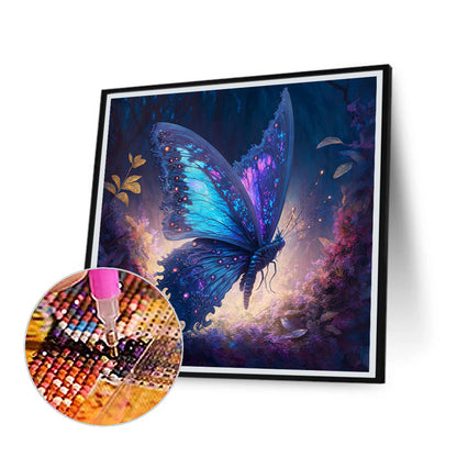 Night Butterfly - Full Round Drill Diamond Painting 30*30CM