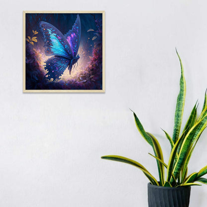 Night Butterfly - Full Round Drill Diamond Painting 30*30CM