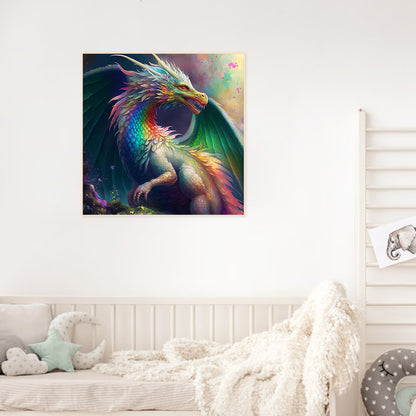 Rainbow Pterosaur - Full Round Drill Diamond Painting 30*30CM