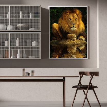 North African Lion - Full Round Drill Diamond Painting 40*50CM