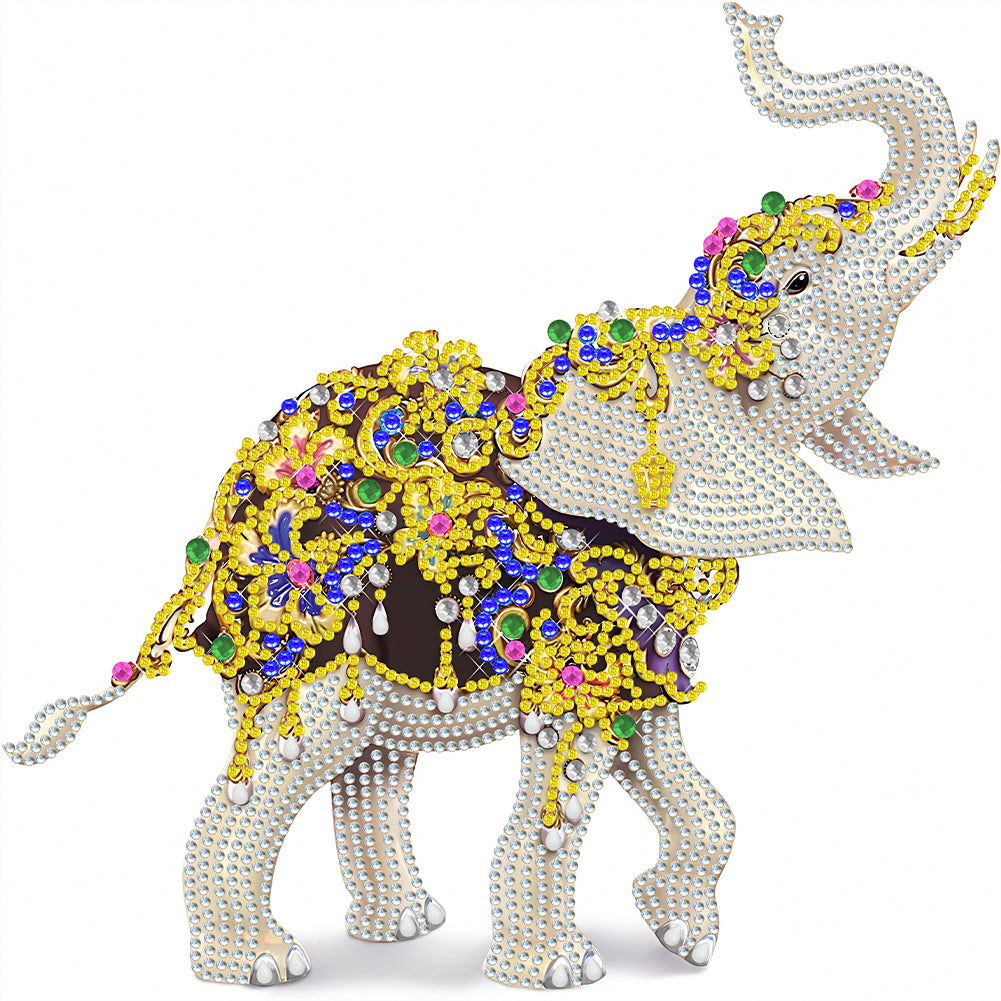 Colorful Elephant - Special Shaped Drill Diamond Painting 30*30CM