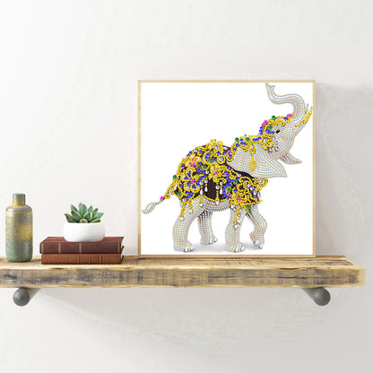 Colorful Elephant - Special Shaped Drill Diamond Painting 30*30CM