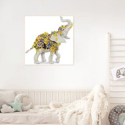 Colorful Elephant - Special Shaped Drill Diamond Painting 30*30CM