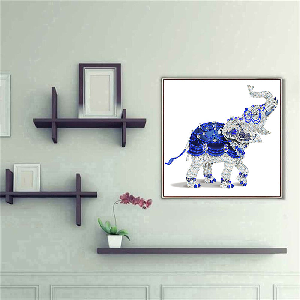 Colorful Elephant - Special Shaped Drill Diamond Painting 30*30CM