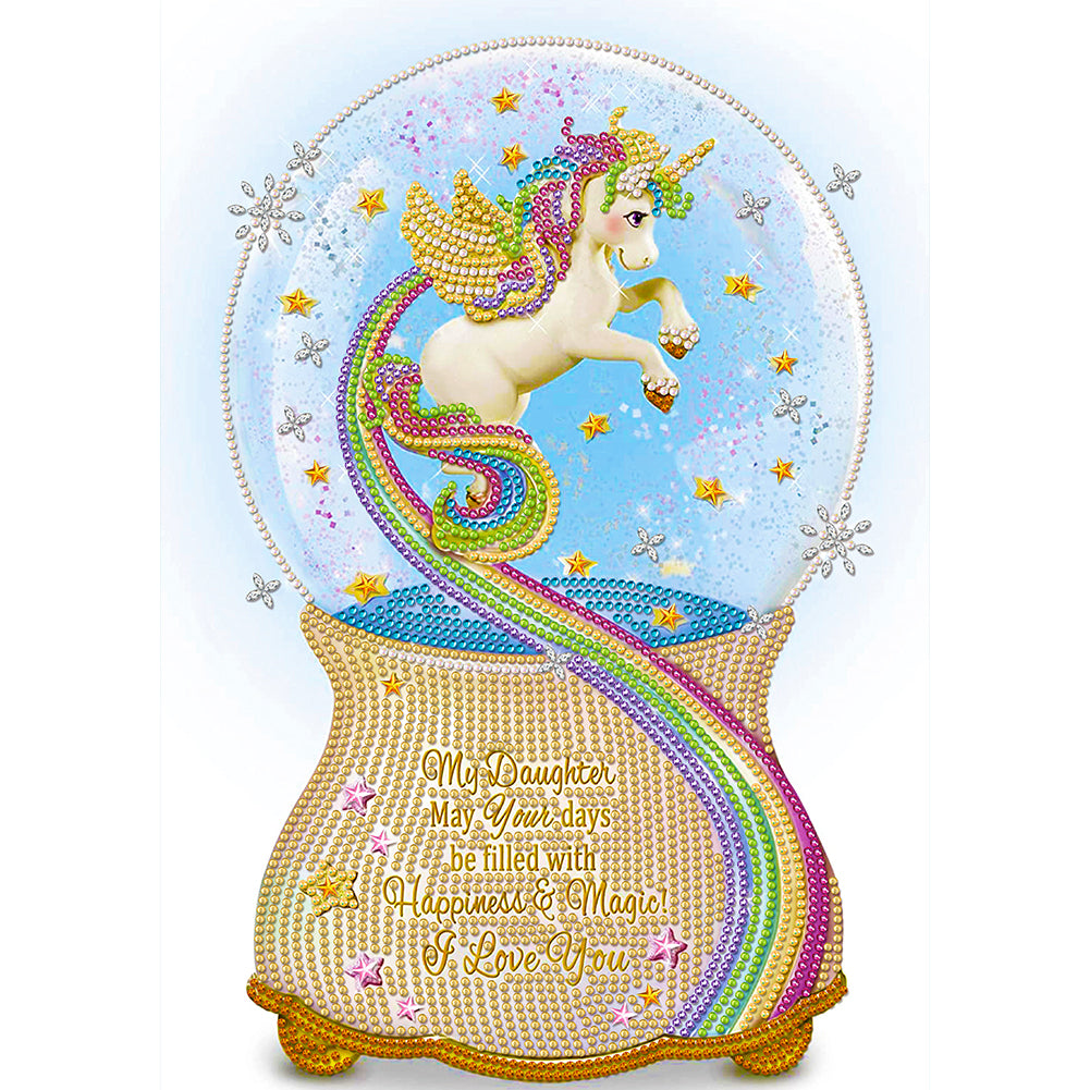 Unicorn Crystal Ball - Special Shaped Drill Diamond Painting 30*40CM