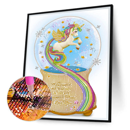 Unicorn Crystal Ball - Special Shaped Drill Diamond Painting 30*40CM