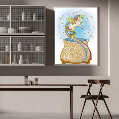 Unicorn Crystal Ball - Special Shaped Drill Diamond Painting 30*40CM