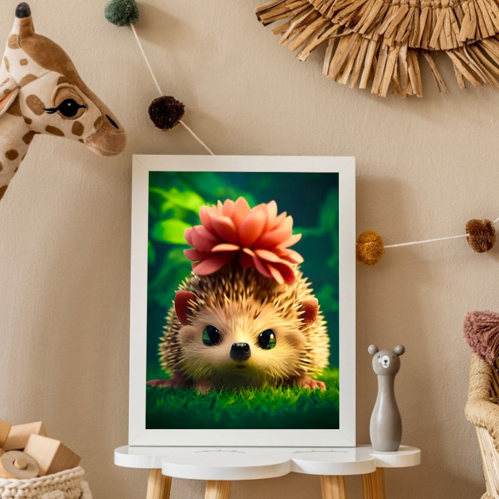 Hedgehog - Full Round Drill Diamond Painting 30*40CM