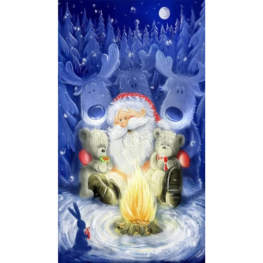 Snow Santa Claus - Full Round Drill Diamond Painting 40*60CM