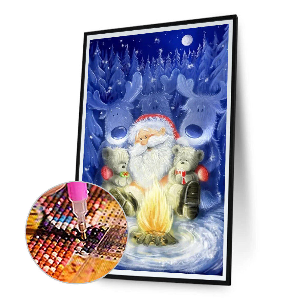 Snow Santa Claus - Full Round Drill Diamond Painting 40*60CM