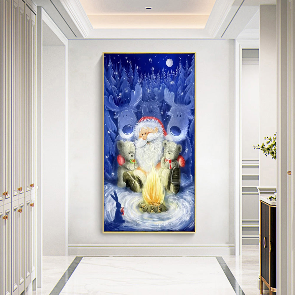 Snow Santa Claus - Full Round Drill Diamond Painting 40*60CM