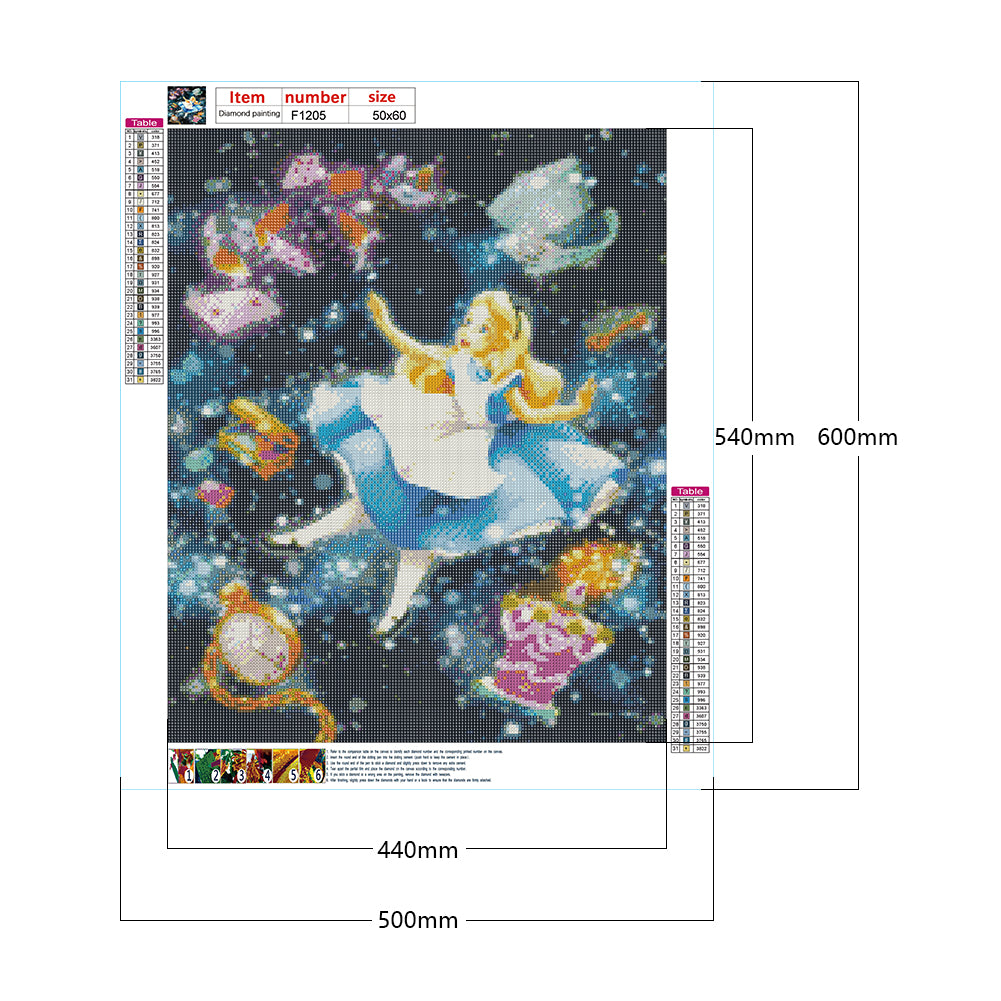 Alice In Wonderland - Full Square Drill Diamond Painting 50*60CM