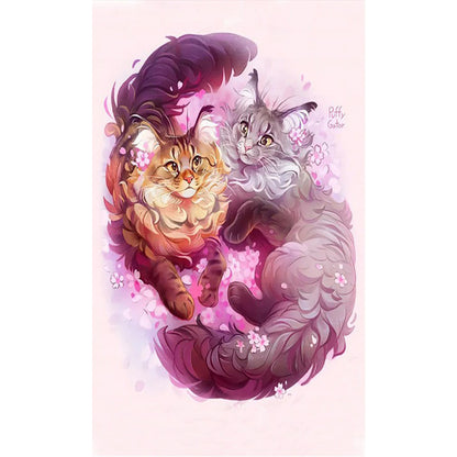 Illustration Fantasy Cat - Full Square Drill Diamond Painting 50*70CM