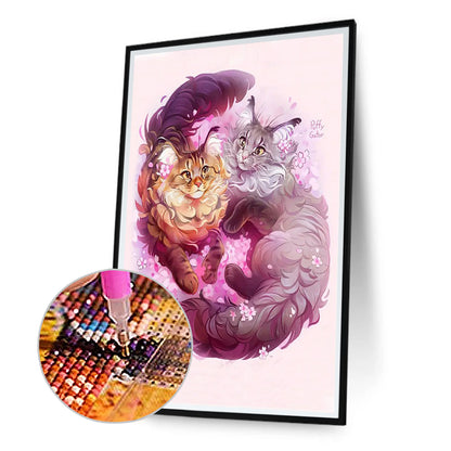 Illustration Fantasy Cat - Full Square Drill Diamond Painting 50*70CM