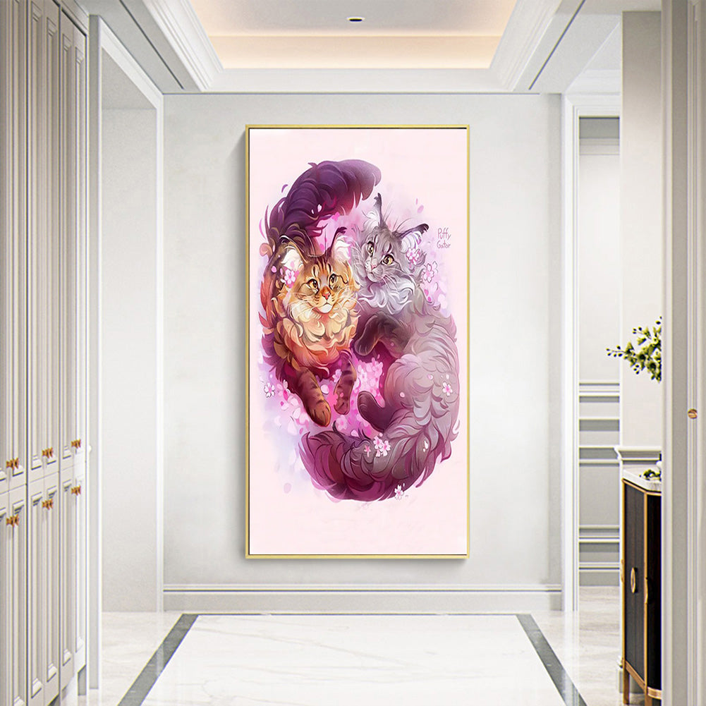 Illustration Fantasy Cat - Full Square Drill Diamond Painting 50*70CM