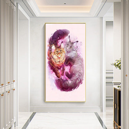 Illustration Fantasy Cat - Full Square Drill Diamond Painting 50*70CM