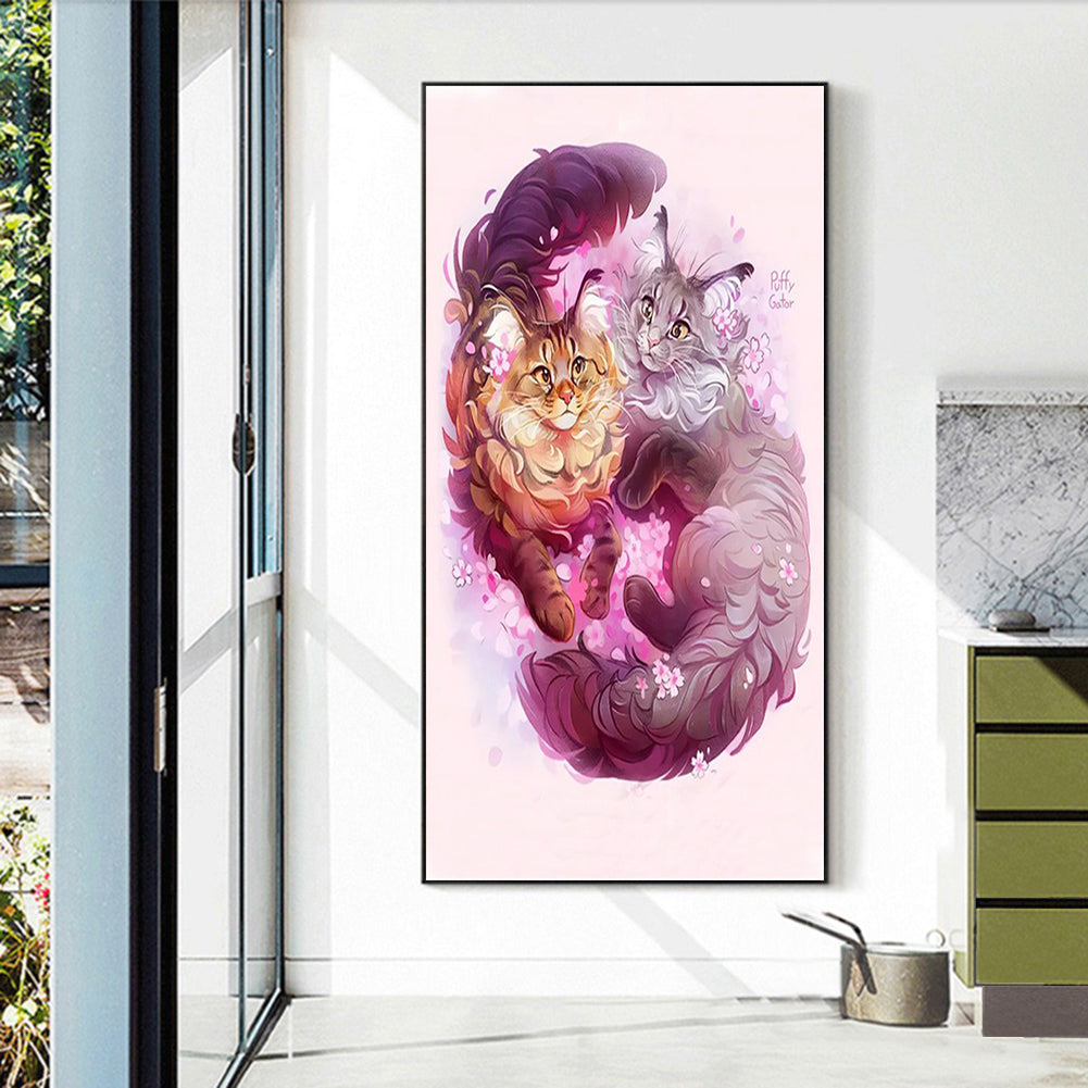 Illustration Fantasy Cat - Full Square Drill Diamond Painting 50*70CM