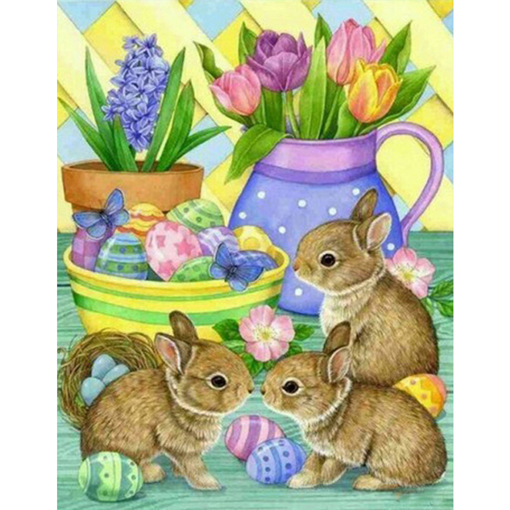 Easter Egg Bunny - Full Round Drill Diamond Painting 40*50CM