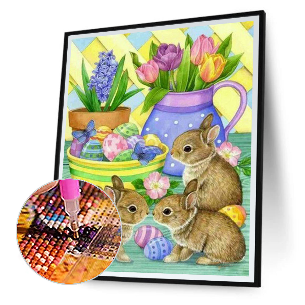 Easter Egg Bunny - Full Round Drill Diamond Painting 40*50CM