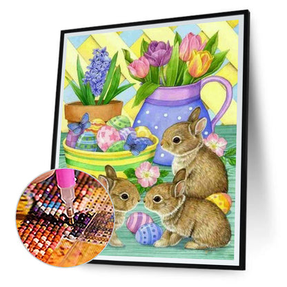 Easter Egg Bunny - Full Round Drill Diamond Painting 40*50CM