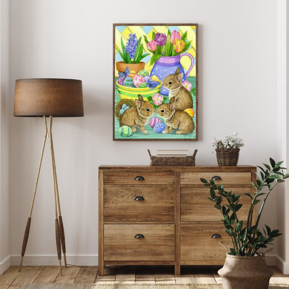 Easter Egg Bunny - Full Round Drill Diamond Painting 40*50CM