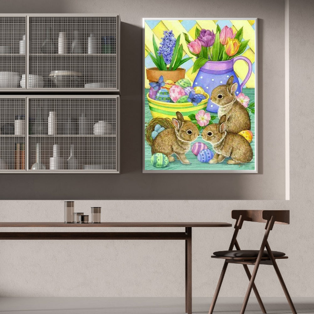 Easter Egg Bunny - Full Round Drill Diamond Painting 40*50CM
