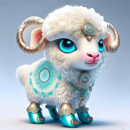 Zodiac Sheep - Full Round Drill Diamond Painting 30*30CM