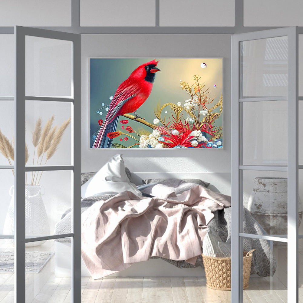 Cardinal - Full Round Drill Diamond Painting 40*30CM