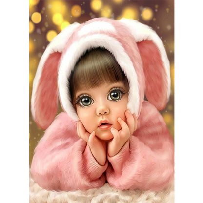 Cute Little Girl - Full Round Drill Diamond Painting 30*40CM
