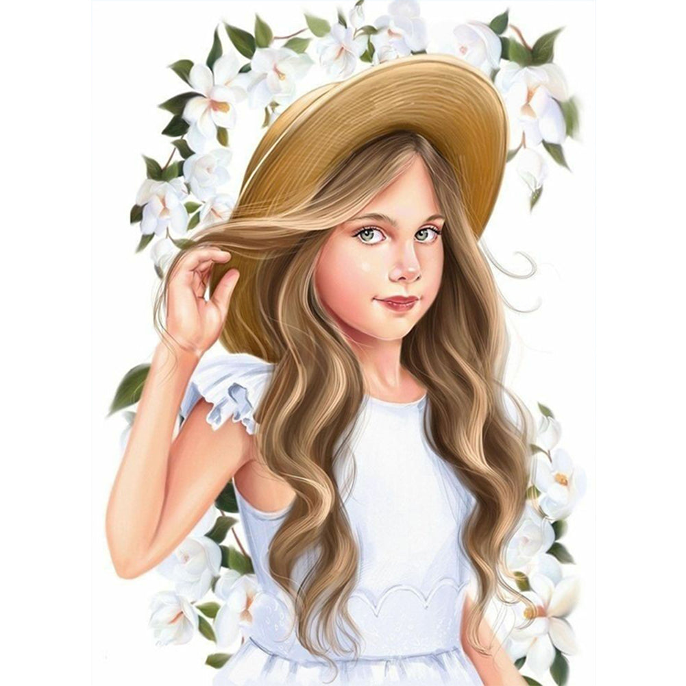 Cute Little Girl - Full Round Drill Diamond Painting 30*40CM