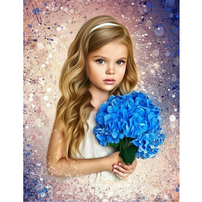 Cute Little Girl - Full Round Drill Diamond Painting 30*40CM