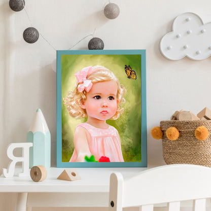 Cute Little Girl - Full Round Drill Diamond Painting 30*40CM