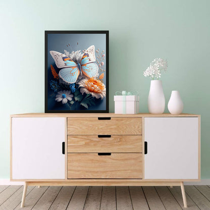 Beach Landscape Pansies - Full Round Drill Diamond Painting 30*40CM