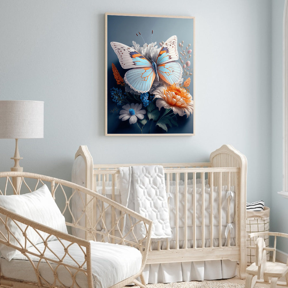 Beach Landscape Pansies - Full Round Drill Diamond Painting 30*40CM