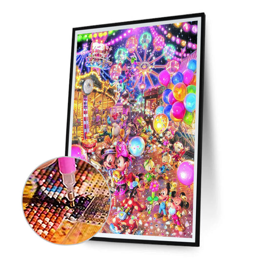 Disney Mickey Minnie - Full Round Drill Diamond Painting 30*50CM