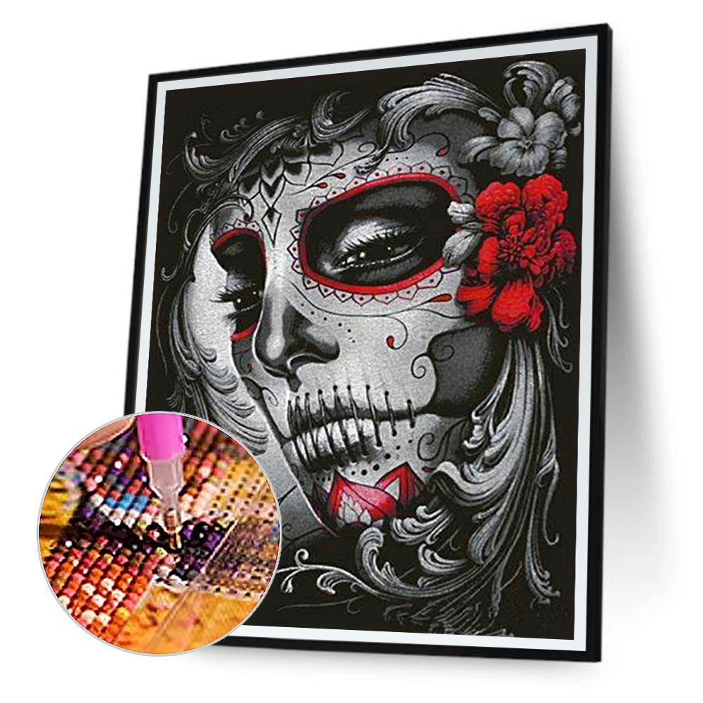 Skeleton Girl - Full Square Drill Diamond Painting 30*40CM