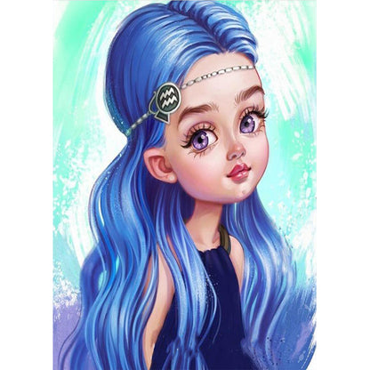 Aquarius - Full Round Drill Diamond Painting 30*40CM