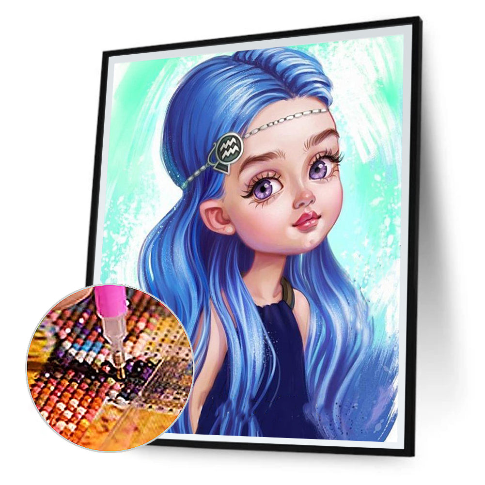 Aquarius - Full Round Drill Diamond Painting 30*40CM