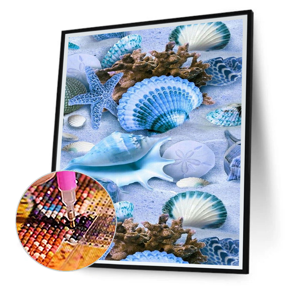 Beach Pearl Shell - Full Round Drill Diamond Painting 30*40CM