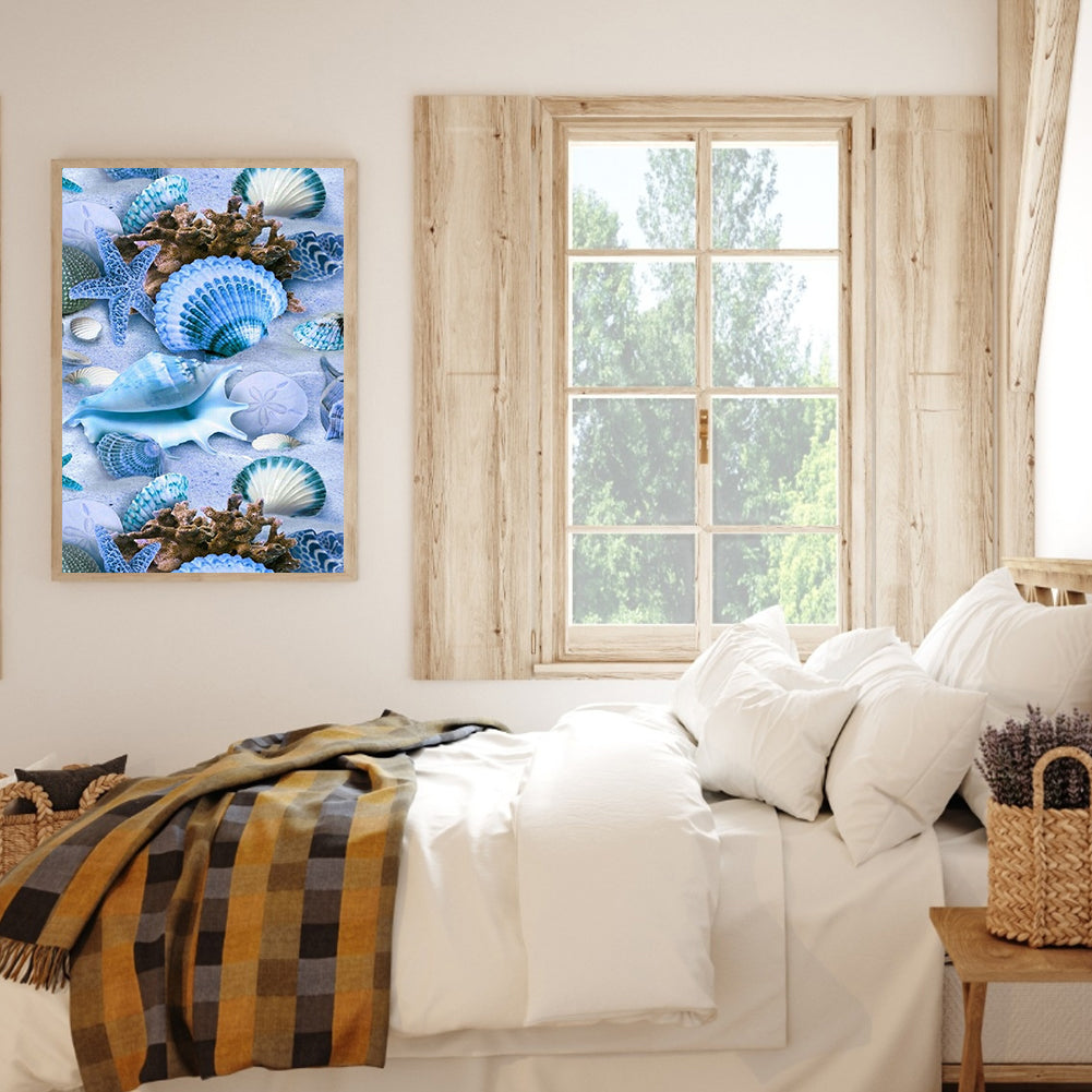 Beach Pearl Shell - Full Round Drill Diamond Painting 30*40CM