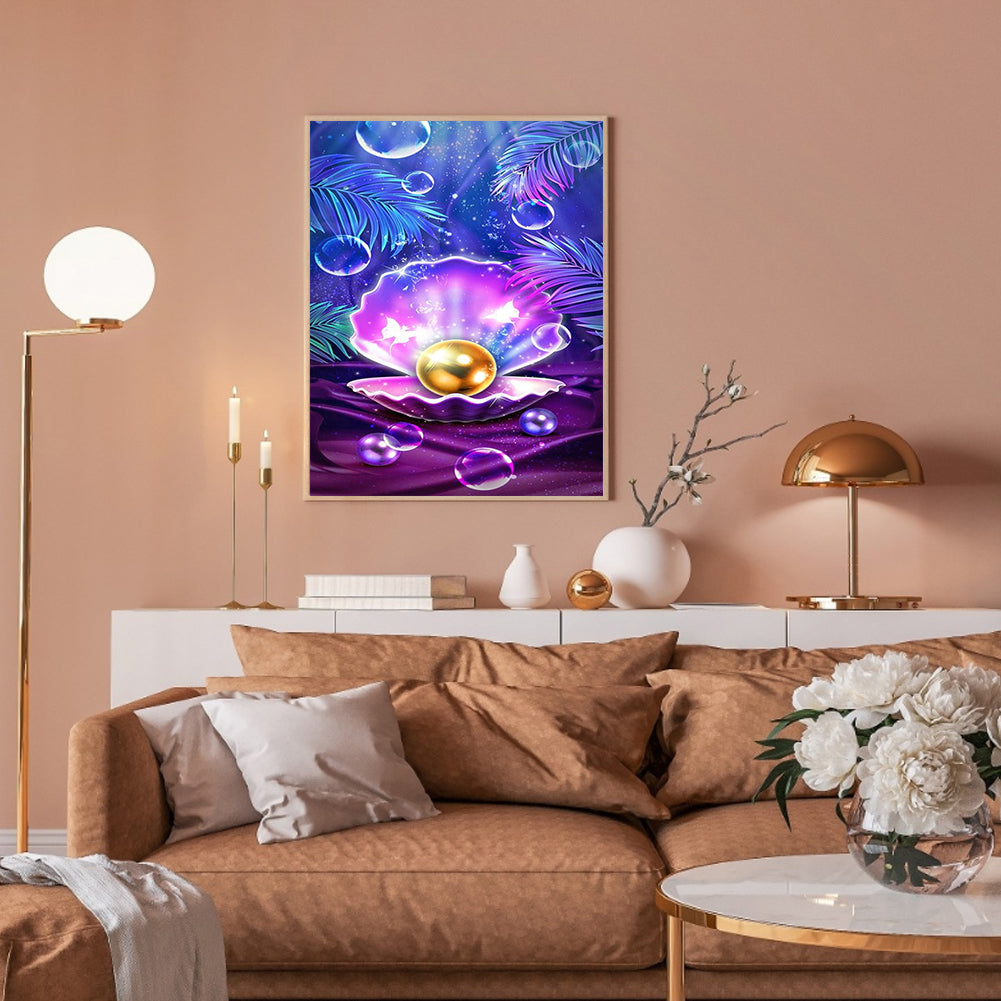 Beach Pearl Shell - Full Round Drill Diamond Painting 30*40CM