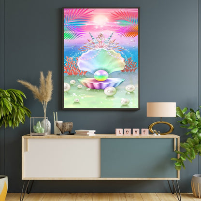 Beach Pearl Shell - Full Round Drill Diamond Painting 30*40CM